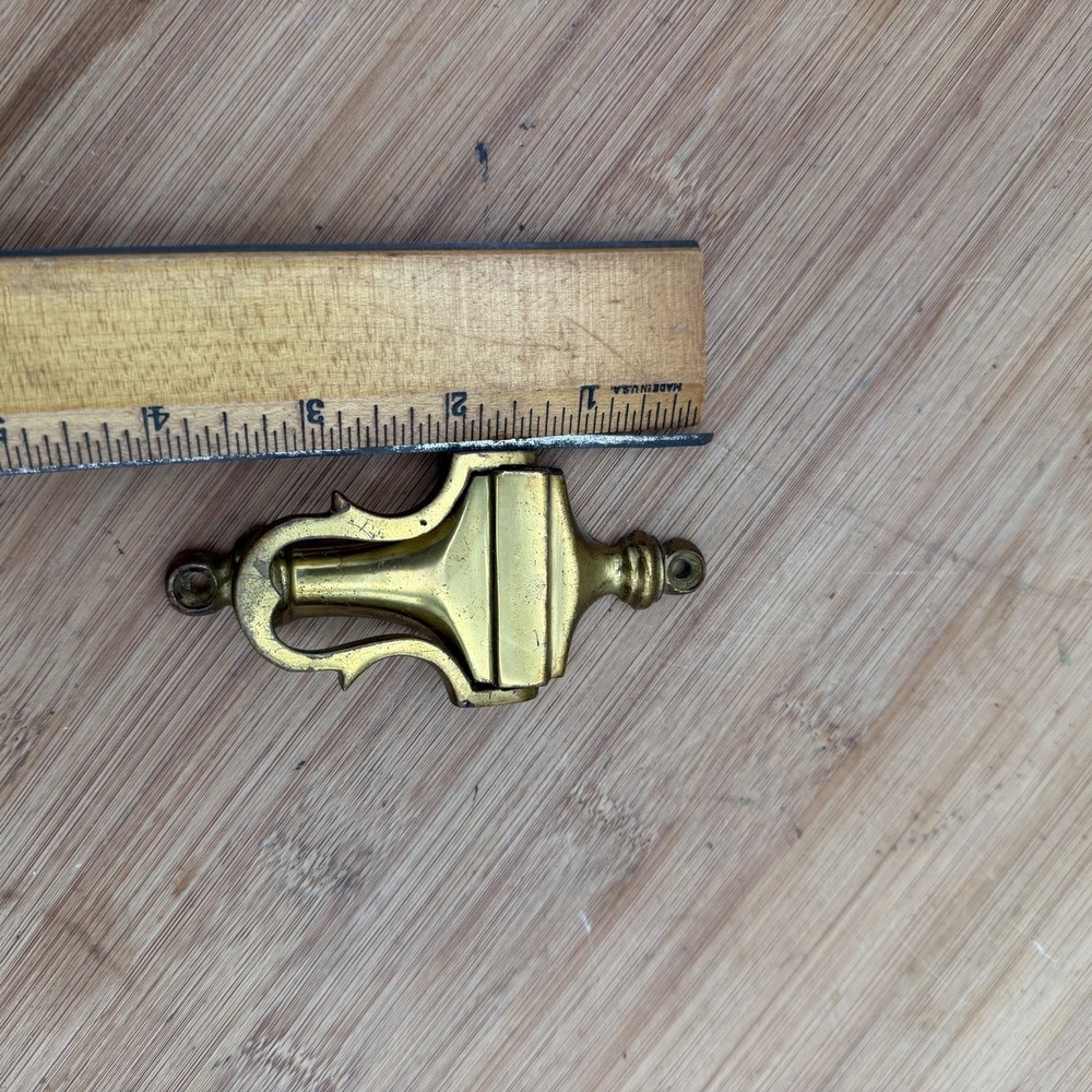 Antique Brass Door Knocker Vintage Front Door Hardware Ornate 4 Inch Traditional